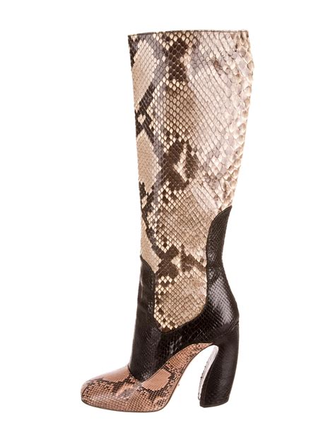 prada inspired boots|prada snakeskin boots.